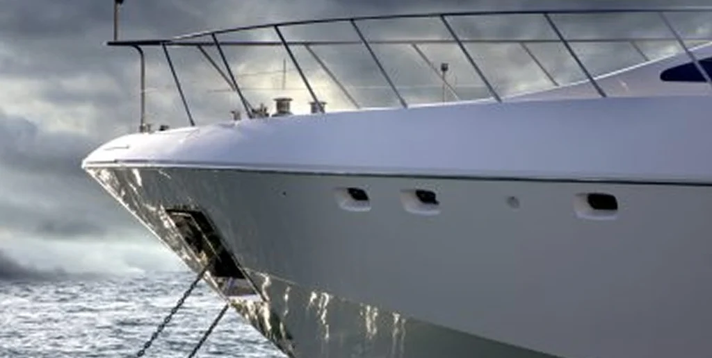 Superyacht at anchor illustrating the importance of early anchor drag detection and reaction time